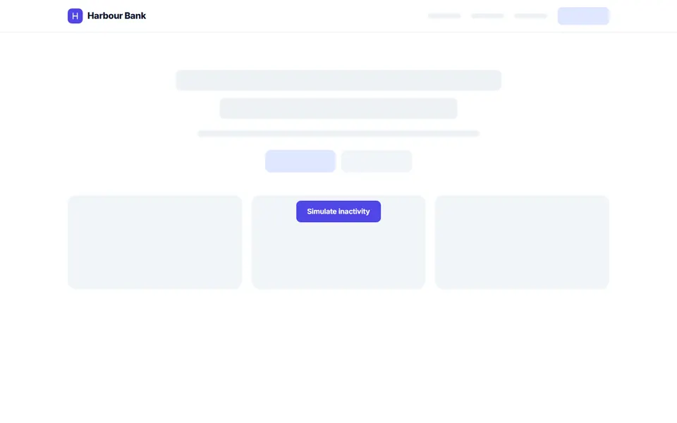 Session timeout warning: cookie banners & popups design