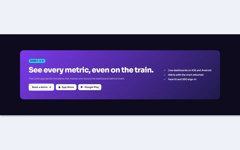 Dark app card — bricks call to action template