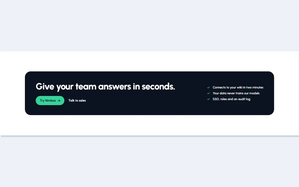 AI dark checks — bricks call to action template