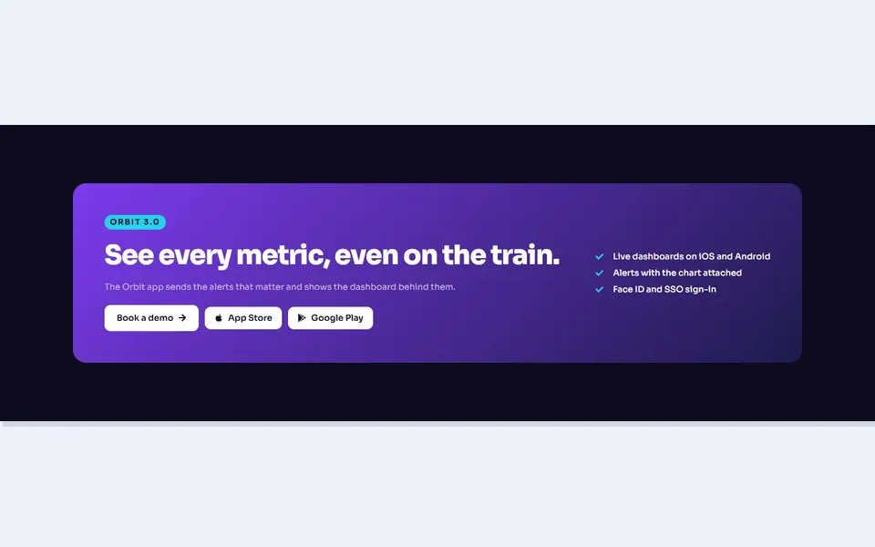 Dark app card — elementor call to action template