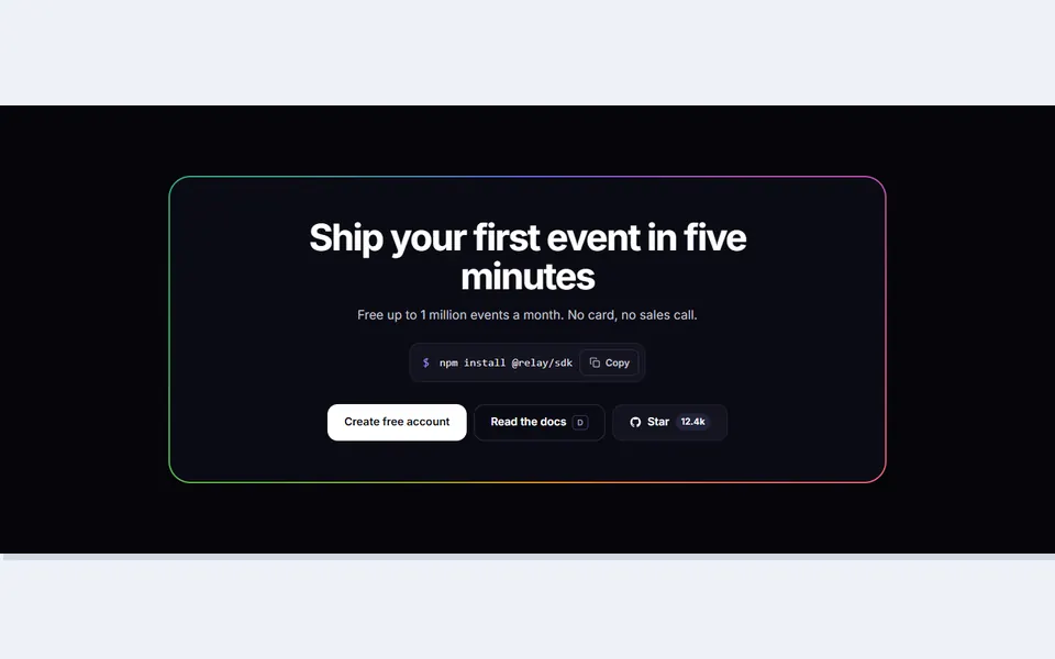 Glowing border CTA — call to action template