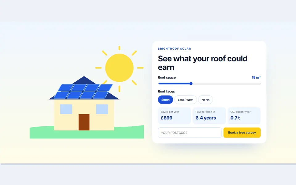 Solar savings CTA — call to action template