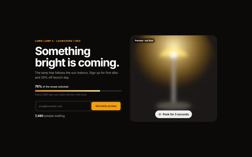 Coming soon sneak peek — 404 & status pages template