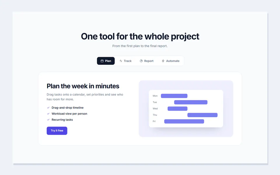 Tabs with visual — feature sections template