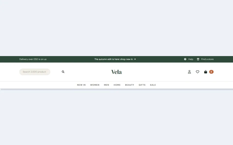 Shop centred logo — bricks headers & navbars template