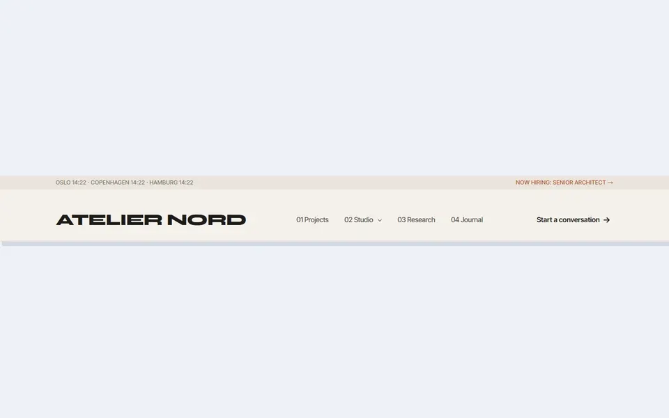 Architect numbered — bricks headers & navbars template