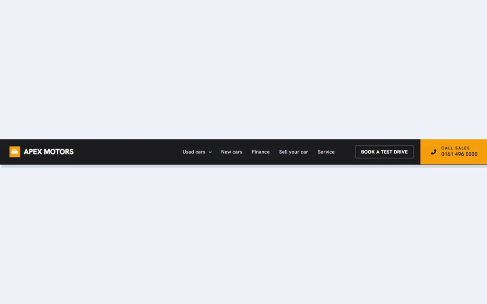 Dealer call block — bricks headers & navbars template