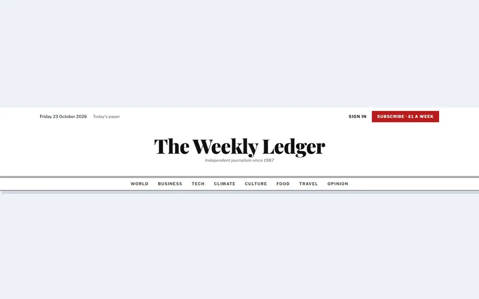 Newspaper masthead — elementor headers & navbars template