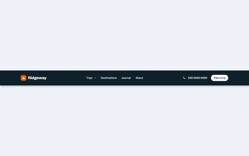 Transparent over hero — elementor headers & navbars template
