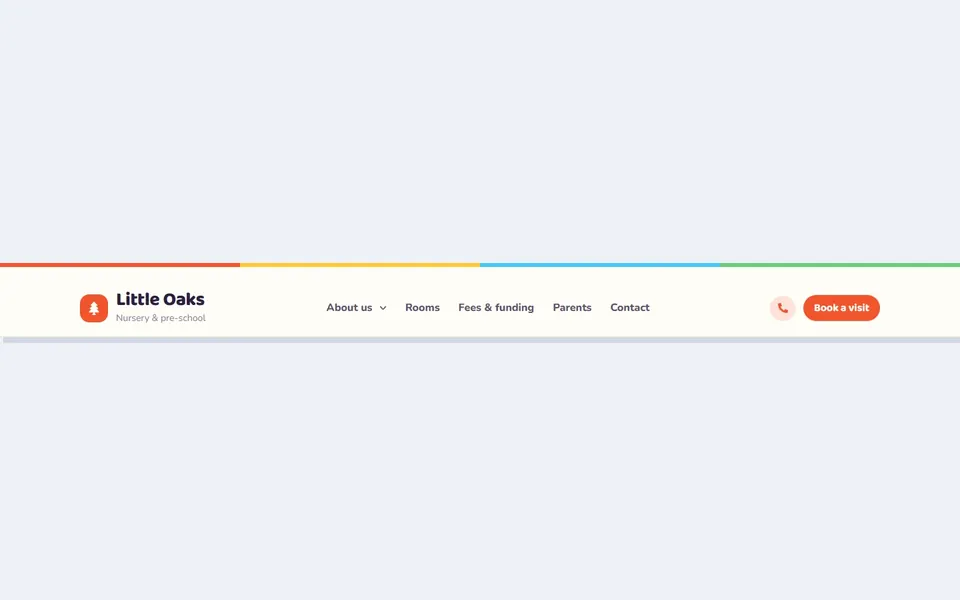 Nursery playful — elementor headers & navbars template