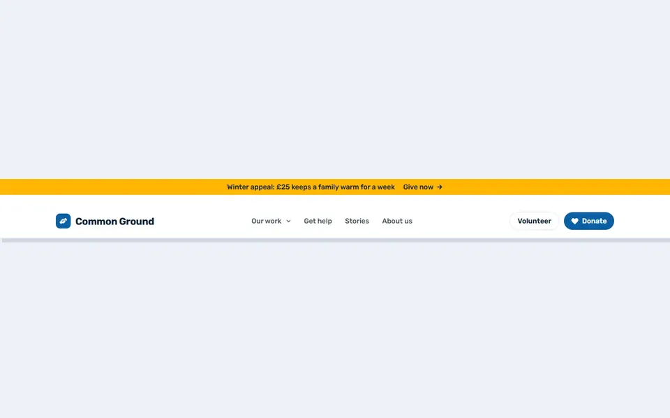 Charity donate — elementor headers & navbars template