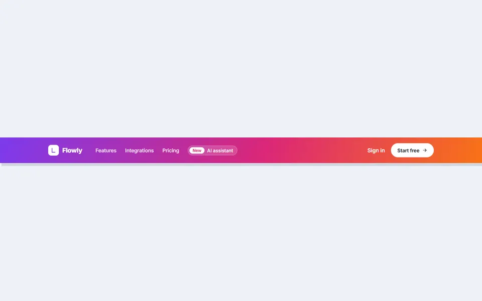 Bold gradient SaaS — headers & navbars template