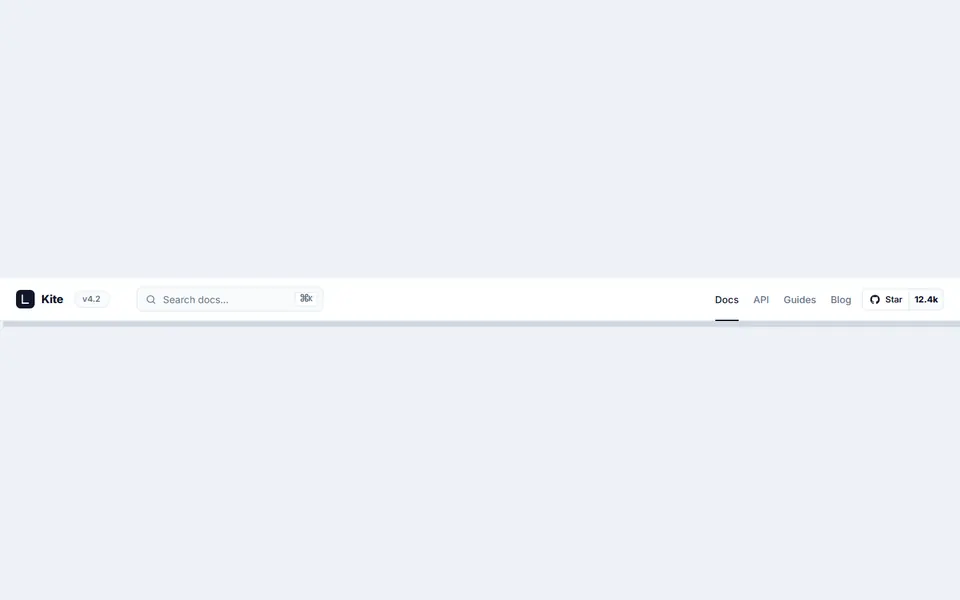Docs developer — headers & navbars template