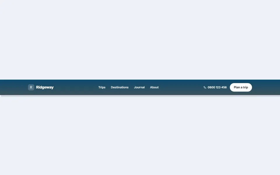 Transparent header on scroll — headers & navbars template
