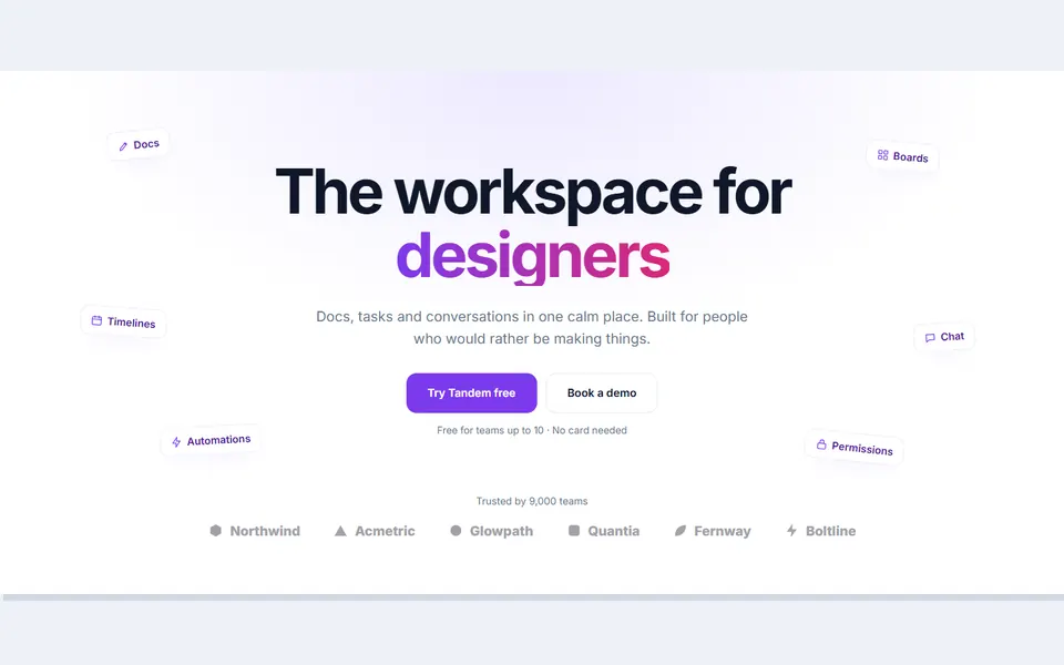 Rotating word headline — hero sections template