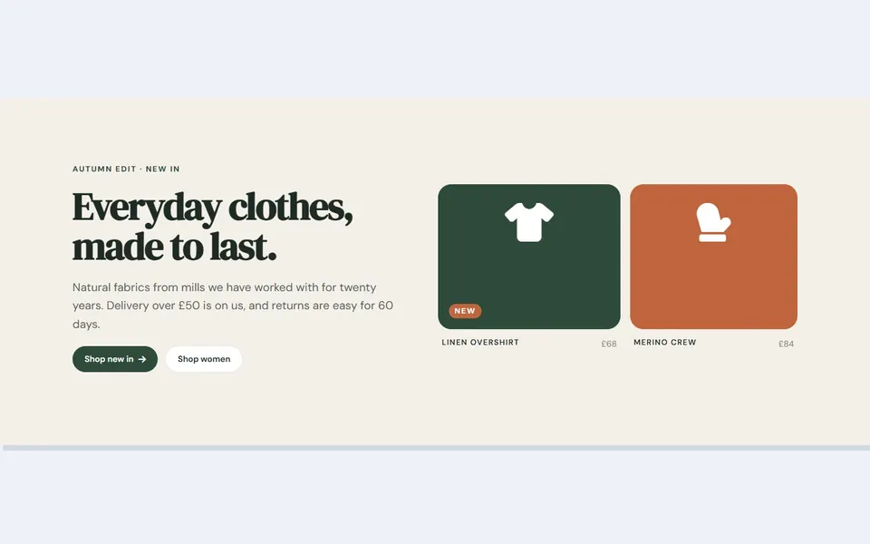 Vela — landing pages template