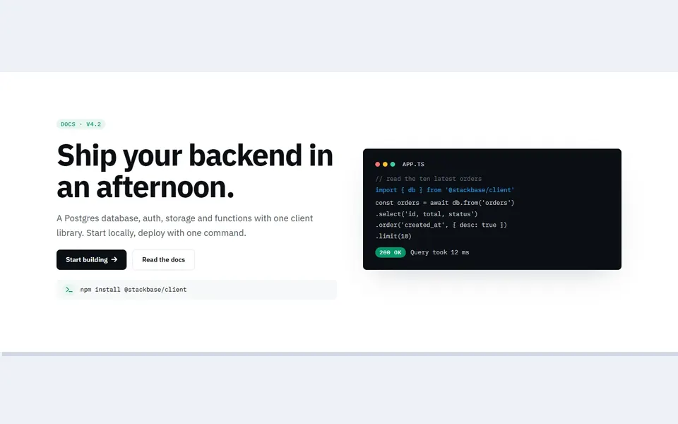 Stackbase — landing pages template
