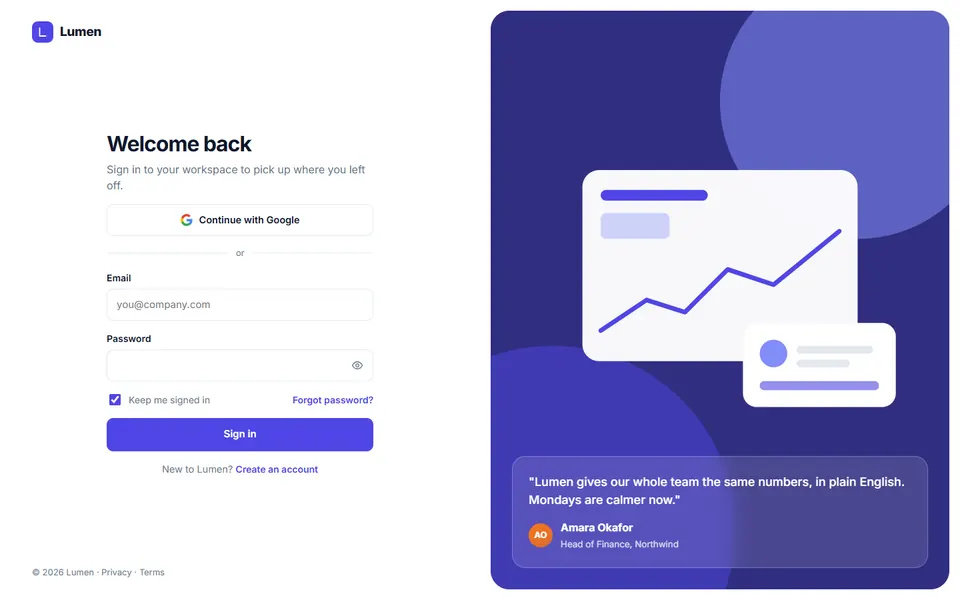 Login & sign-up templates