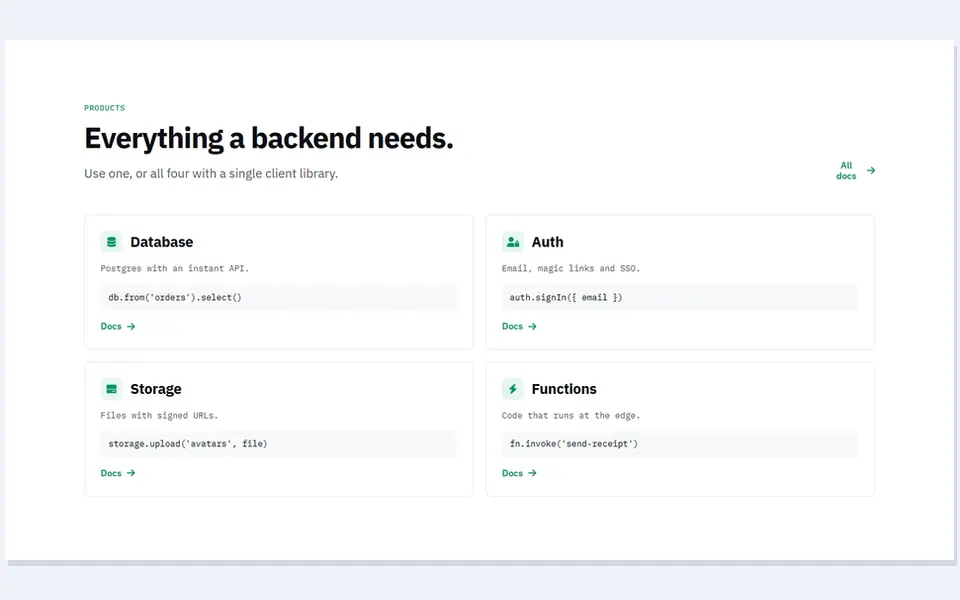 Developer products — services template