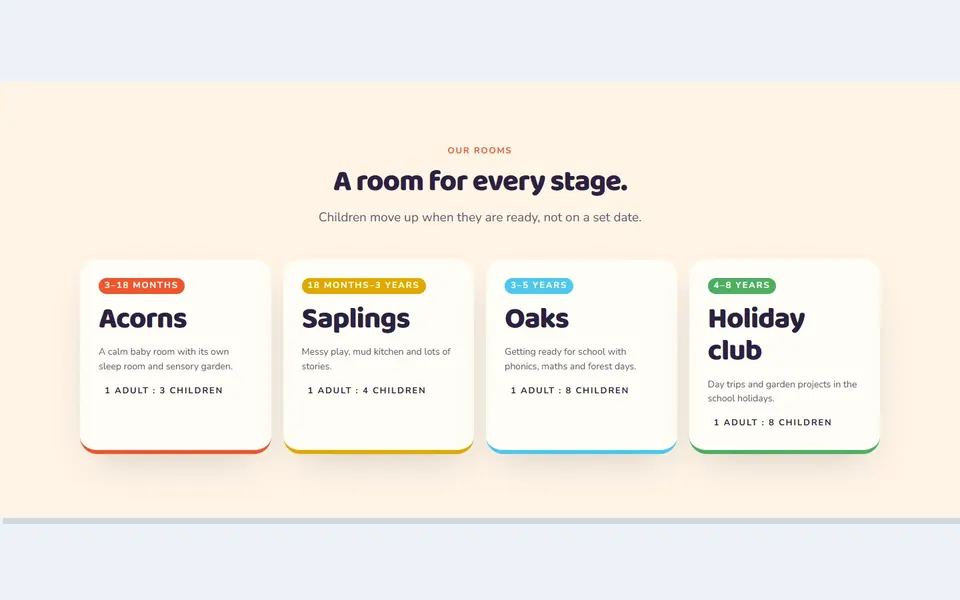 Nursery rooms — services template