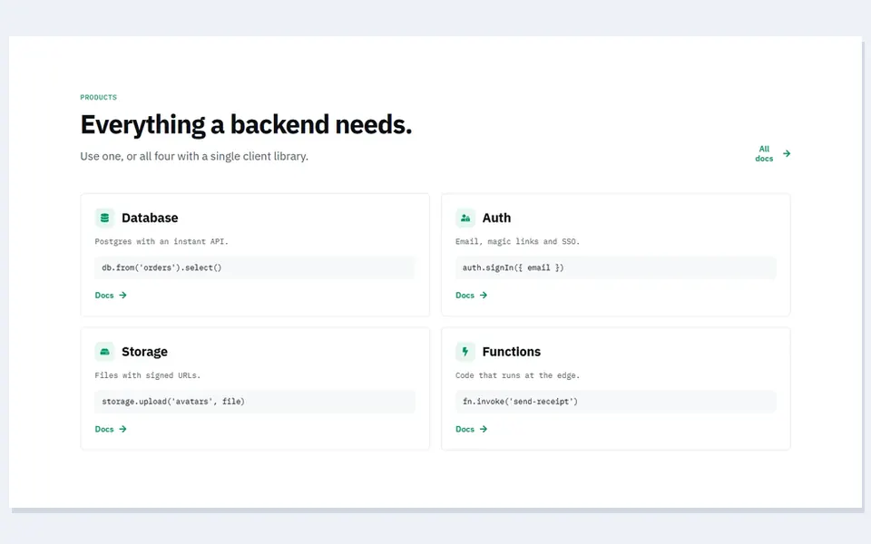 Developer products — elementor services template