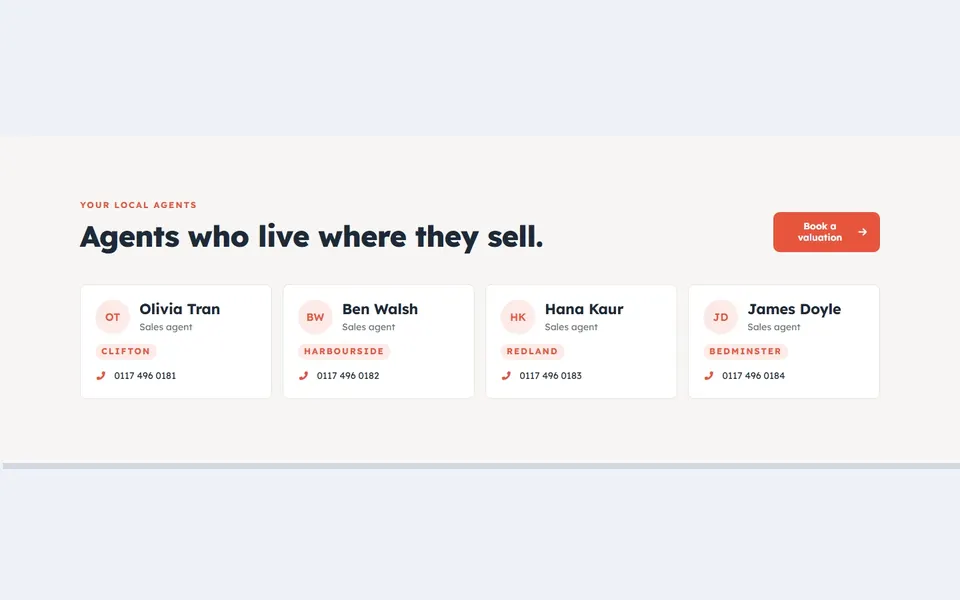 Estate local agents — bricks team & about template