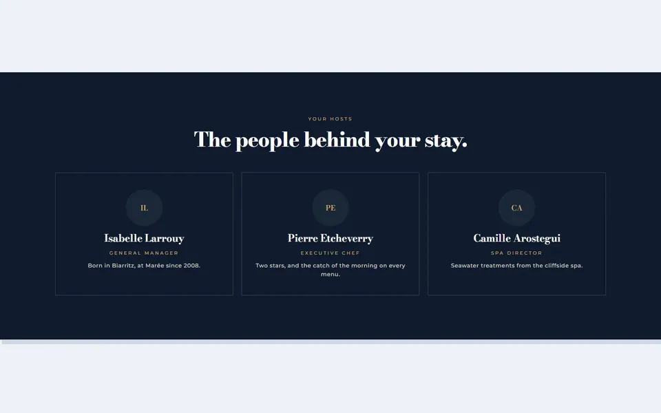 Hotel hosts — bricks team & about template