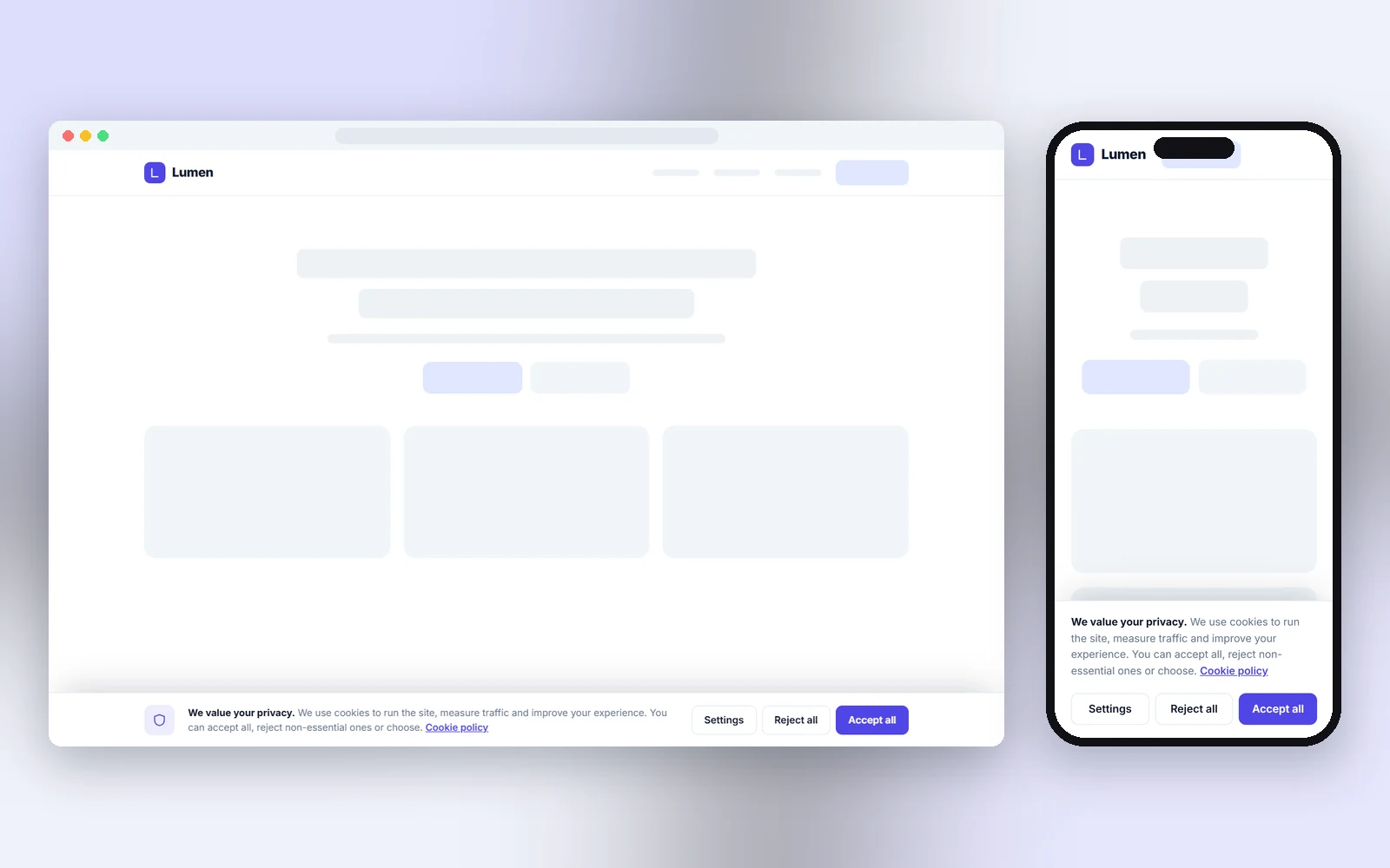 HTML Cookie Banner Templates — 30 cookie banners and popups in plain HTML & CSS, free